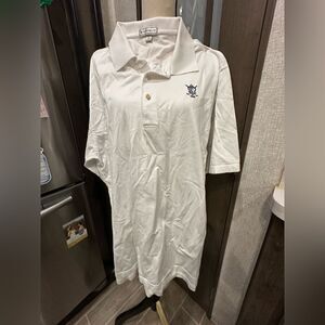 Peter Millar White Polo Shirt with Embroidered Logo